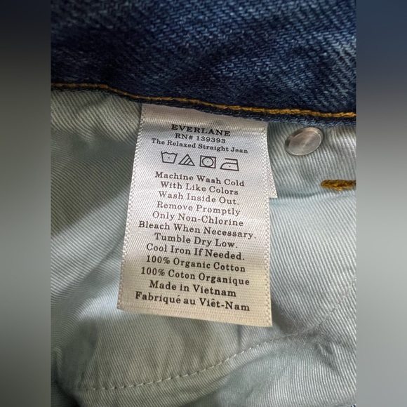 Everlane Jean The Relaxed Straight Fit Organic Cotton Medium Wash Women’s 27 - Picture 9 of 9